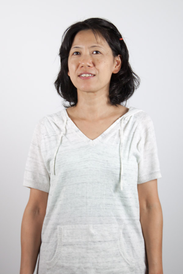 Japanese woman in white shirt